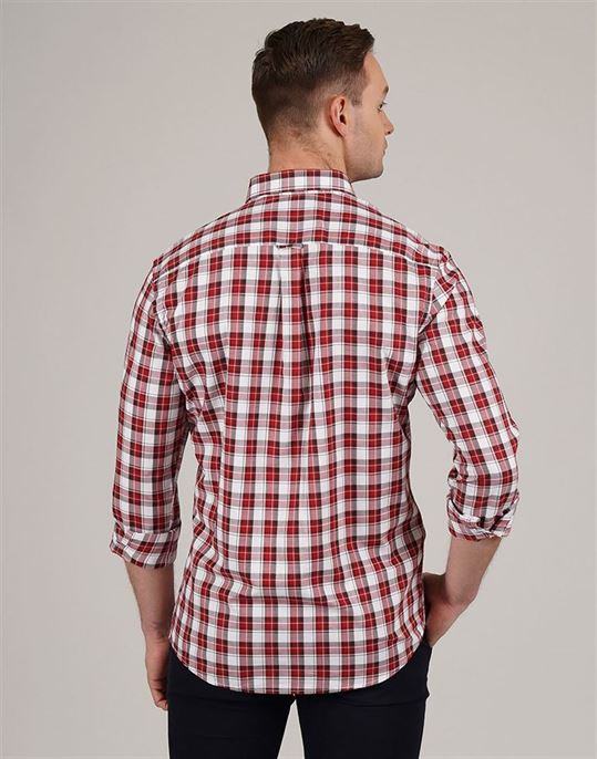 London Fog Men Casual Wear Checkered Shirt
