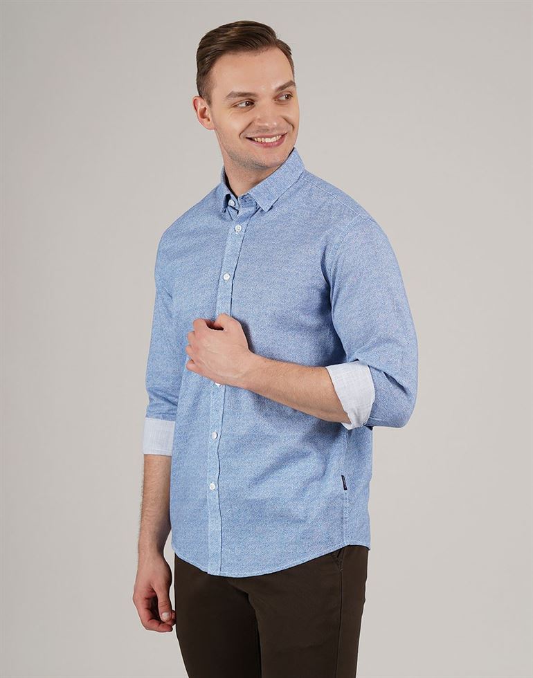 London Fog Men Casual Wear Solid Shirt