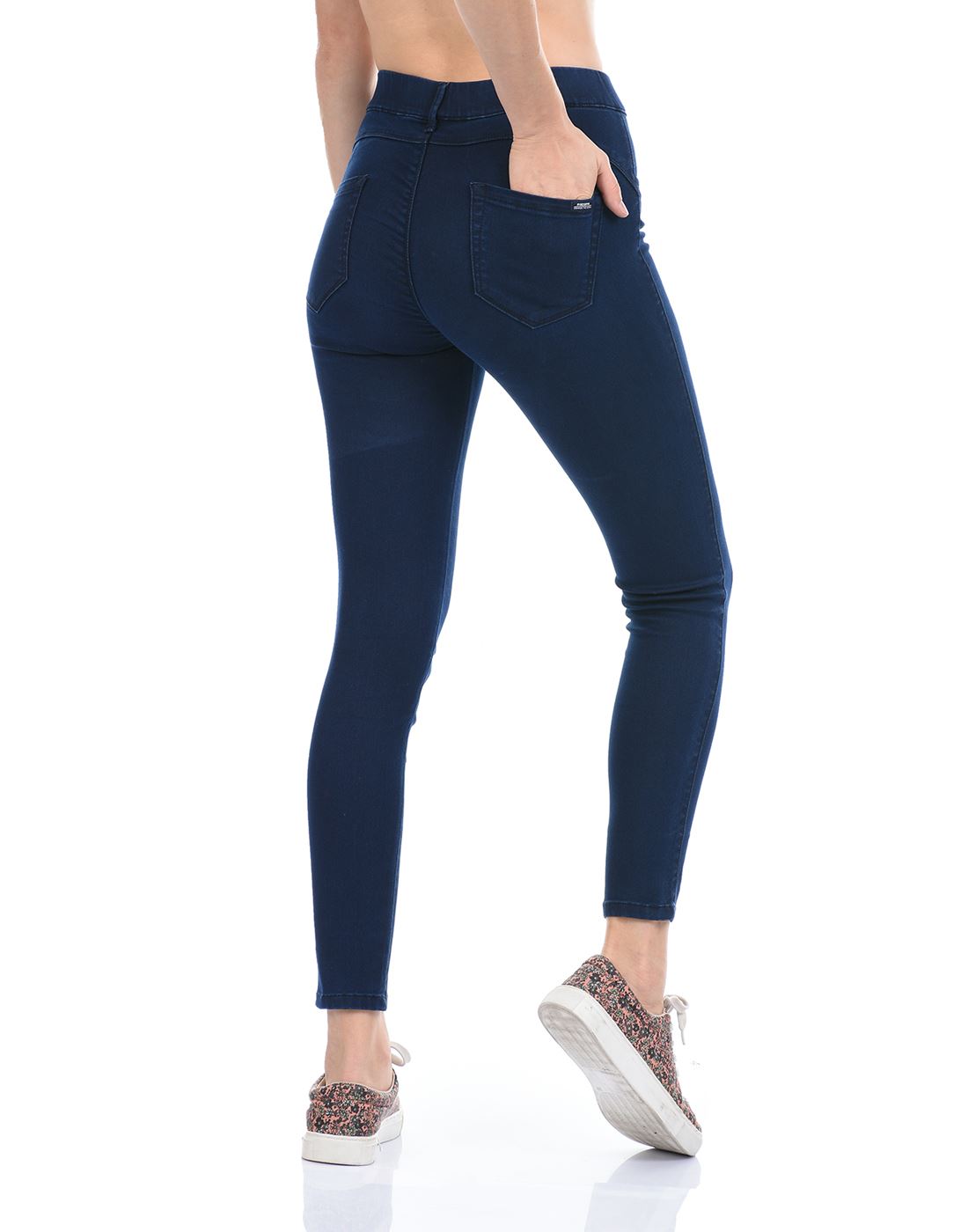 Madame Women Casual Wear Dark Blue Jegging