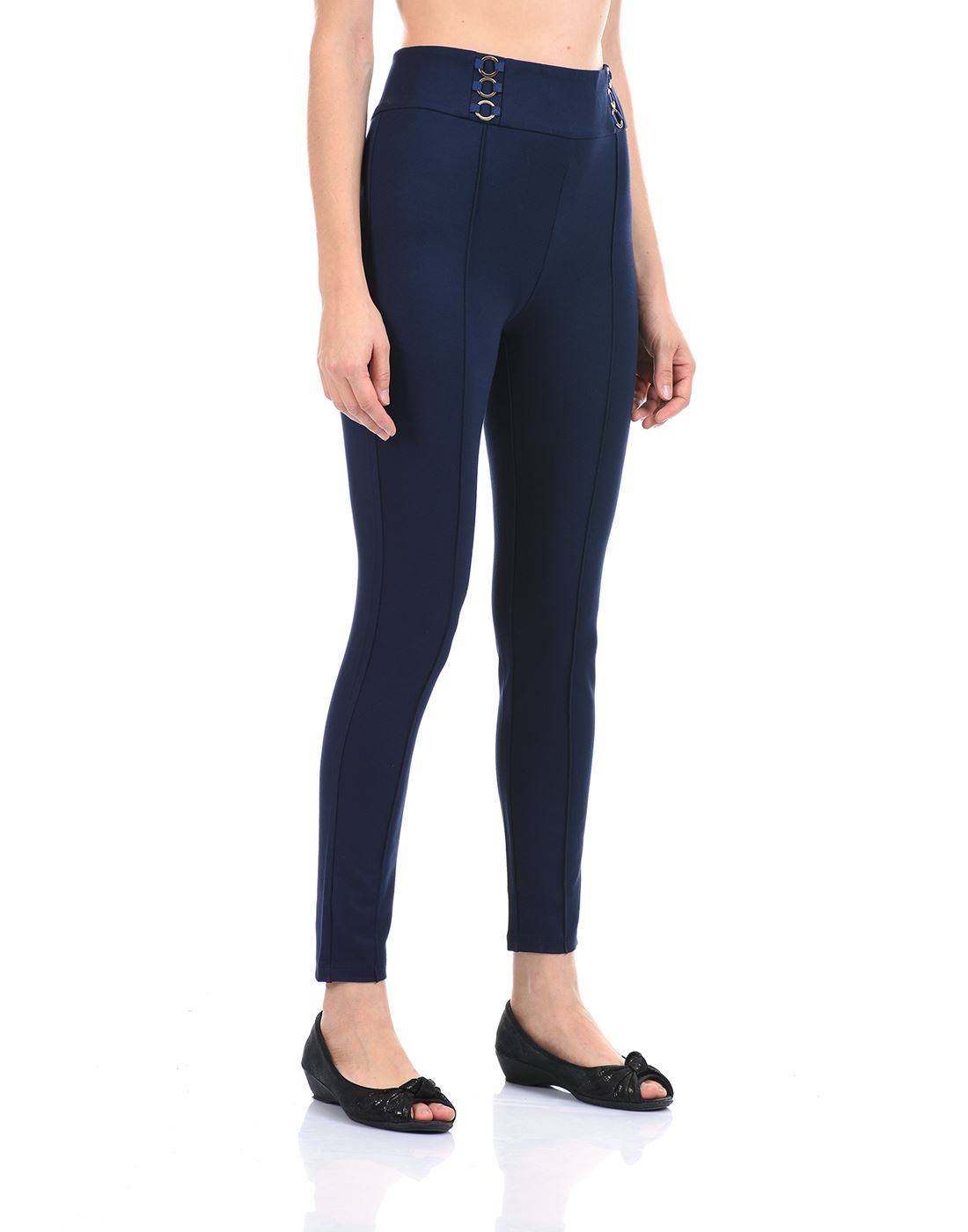 Madame Women Casual Wear Dark Blue Jegging