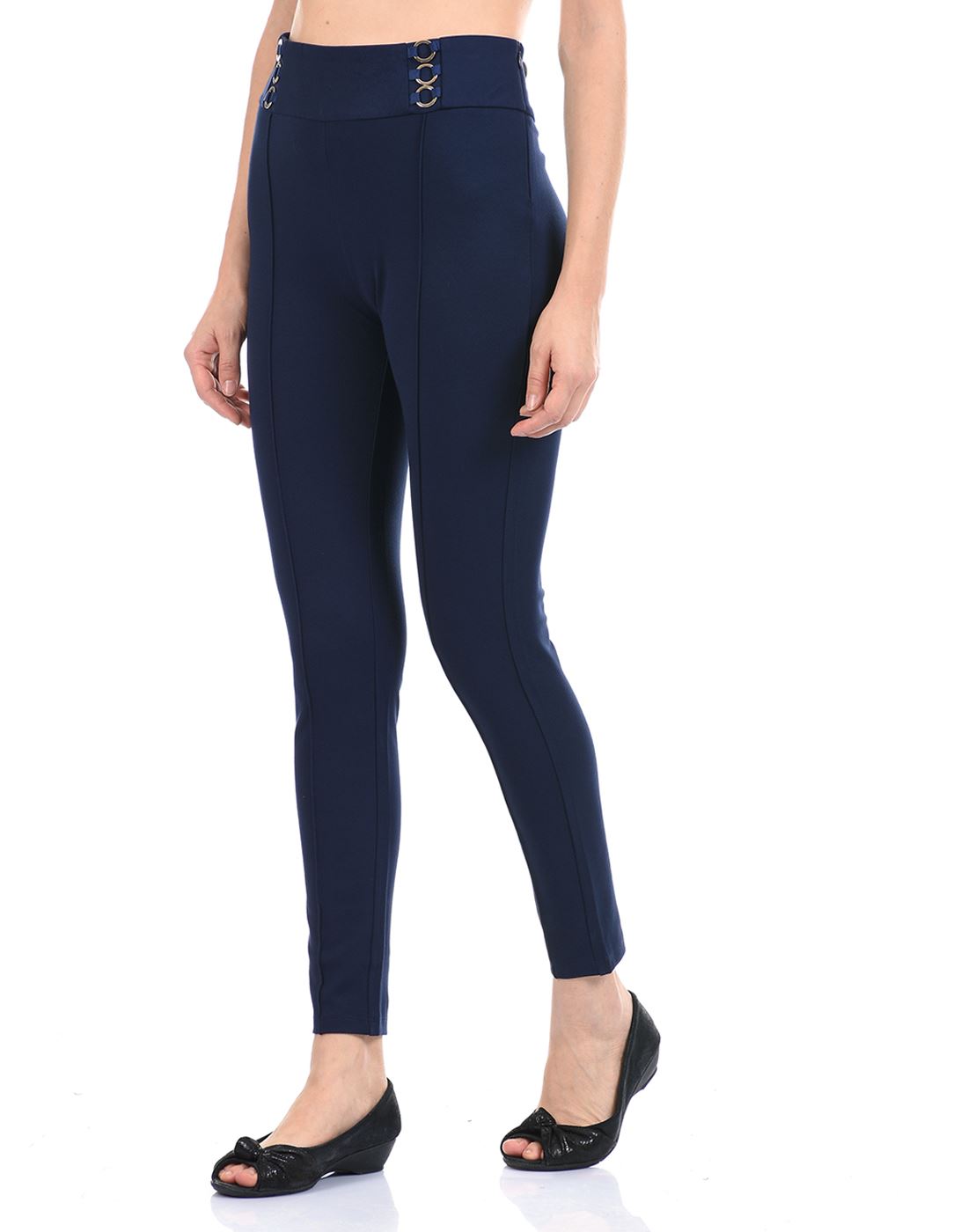 Madame Women Casual Wear Dark Blue Jegging