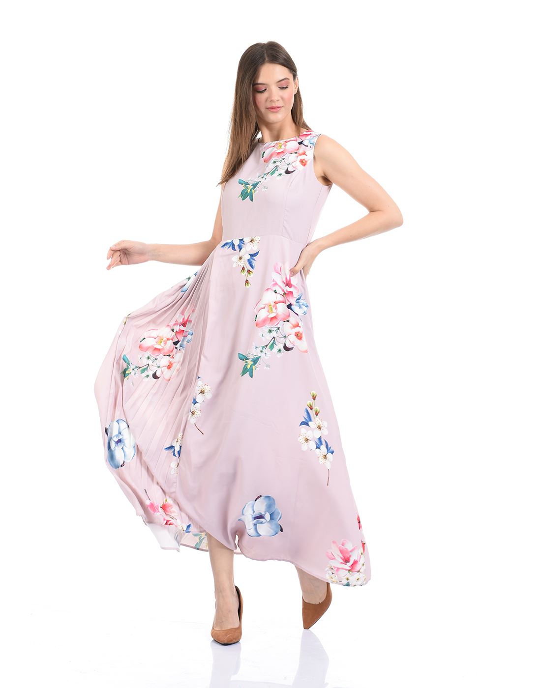 Madame Women Casual Wear Multicolor Maxi Dress