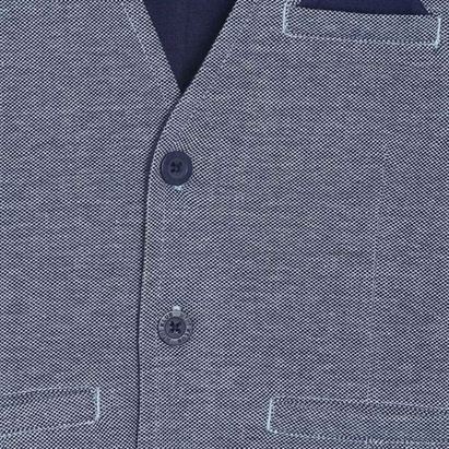 Miniklub Boys Blue Solid Waistcoat