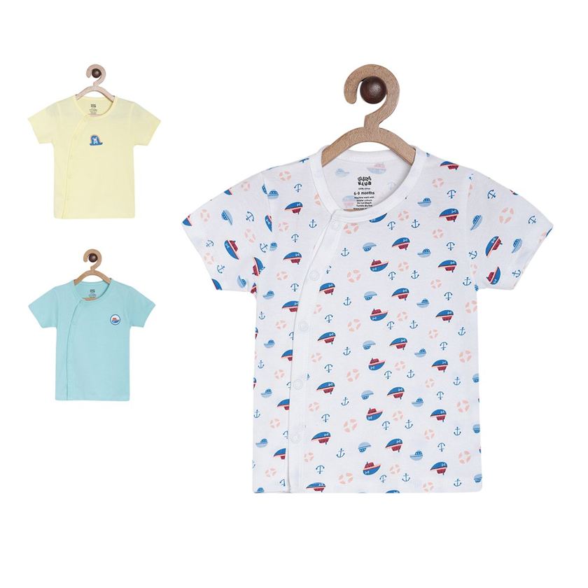 Miniklub Boys Multicolor Printed Pack of 3  Vest Tops