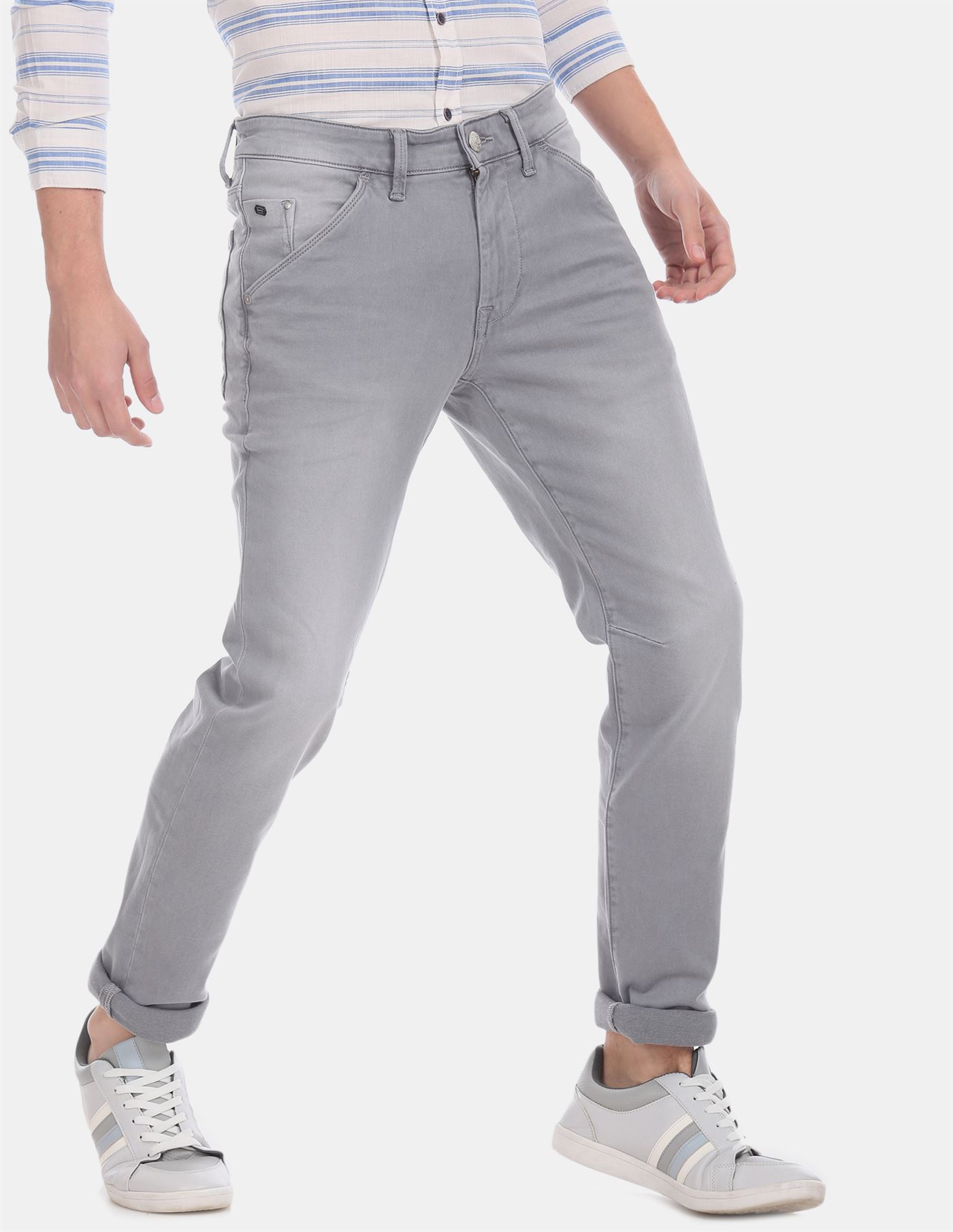 Buy V2 VALUE & VARIETY Men Jeans (Light Grey)-1112038772007 at Amazon.in