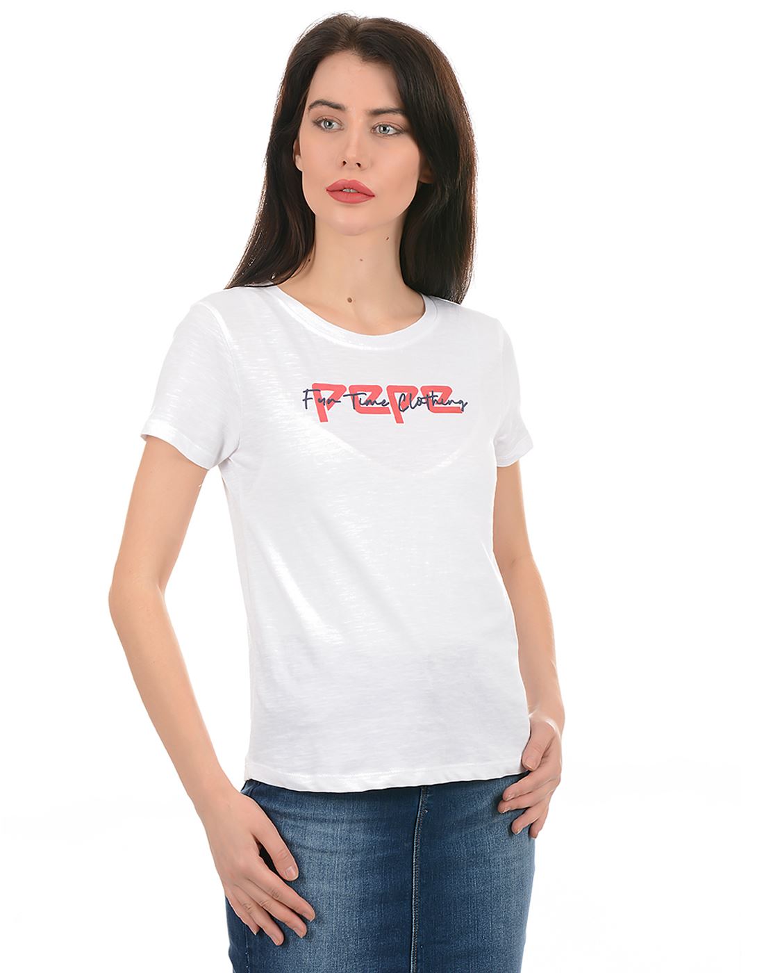 Pepe Jeans Women Casual Wear Off White T-Shirt | Off White | 107419