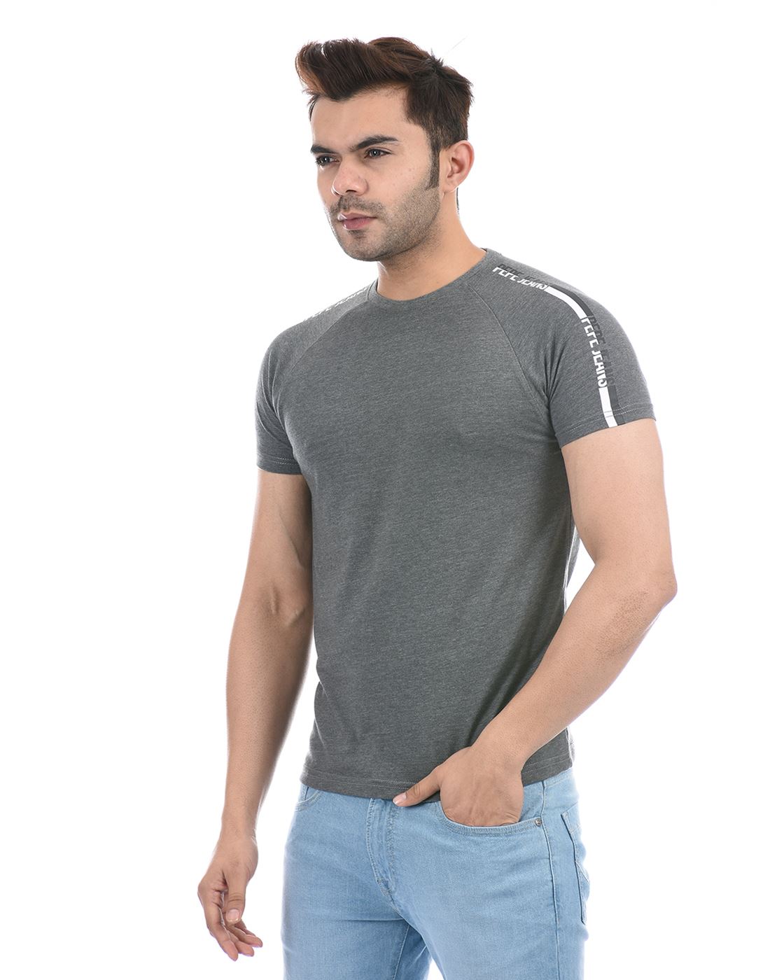 Pepe Jeans Men Casual Grey | Wear T-Shirt Grey Solid 144422 