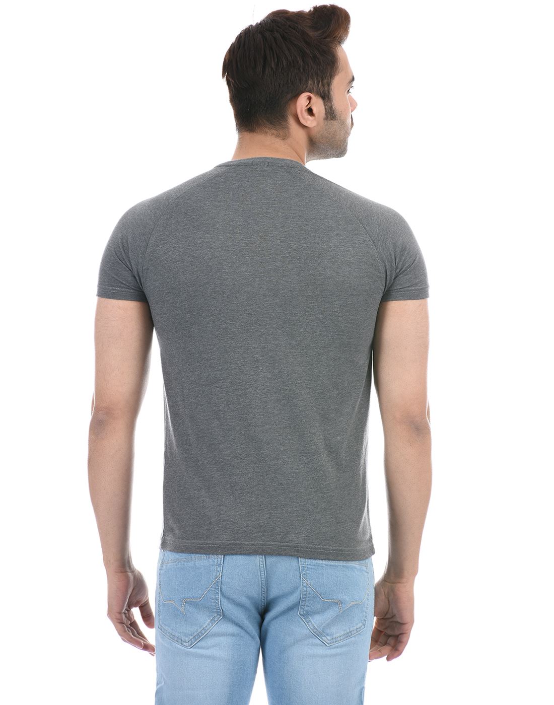 Solid T-Shirt Men Casual Jeans Grey Pepe 144422 | | Wear Grey