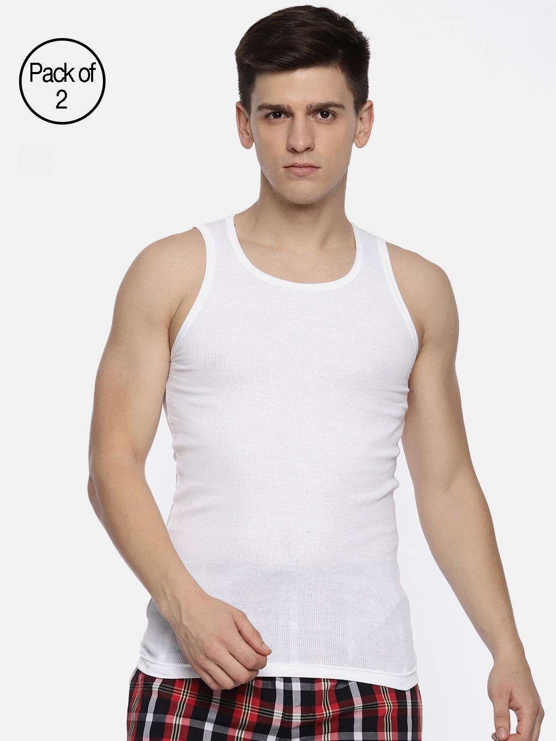Inloggegevens Ellende Aan Pepe Jeans London Men Solid White Vest Pack Of 1 | White | 158063