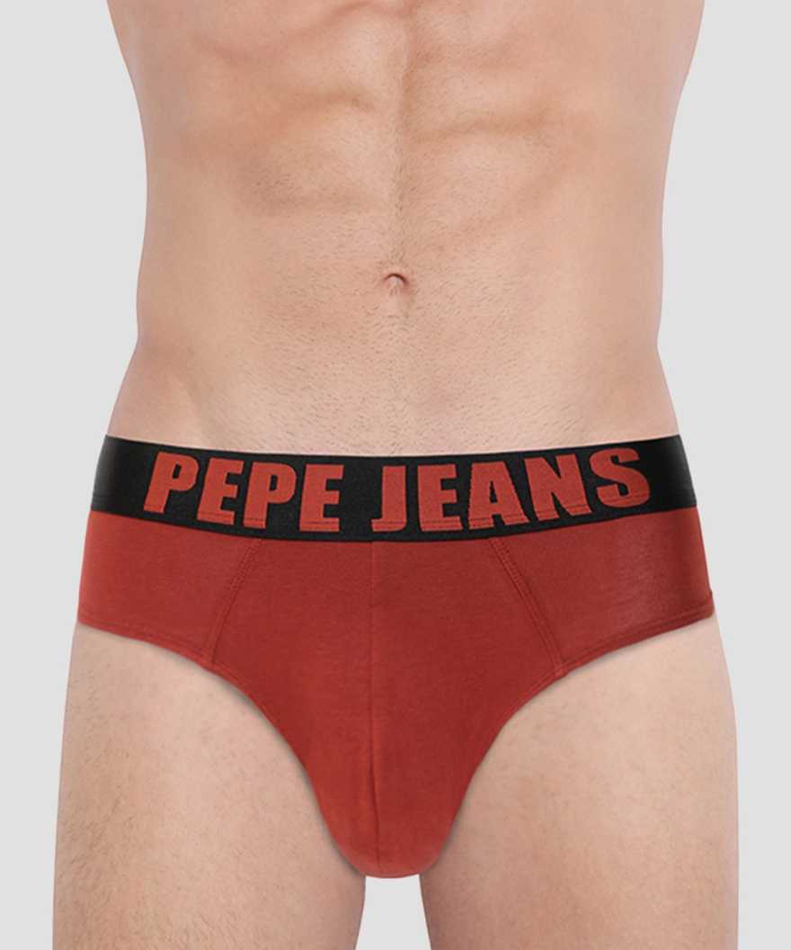 Pepe Jeans London Men Solid Red Brife Pack Of 1