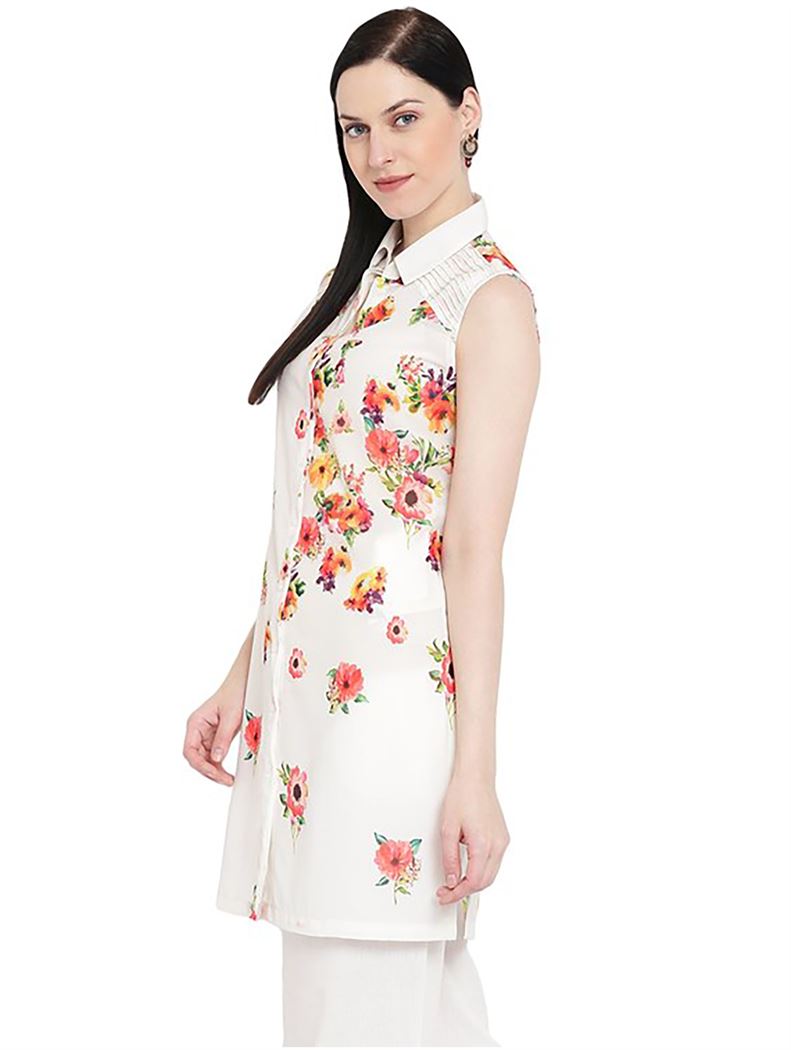 Rangriti Women Casual Wear Floral Print Tunic