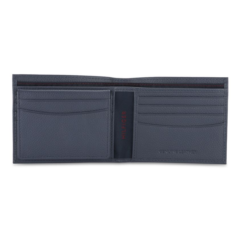 Tommy Hilfiger Leather Men Navy Blue Fold Wallet