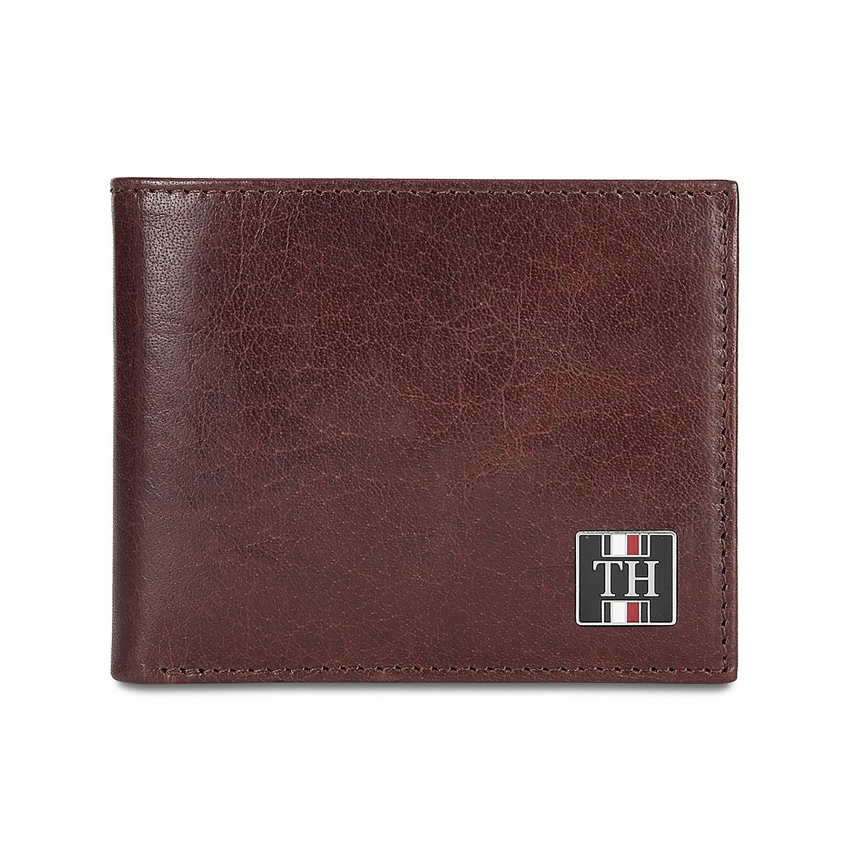 Tommy Hilfiger Leather Mens Solid Cognac Oasis Slimfold Wallet