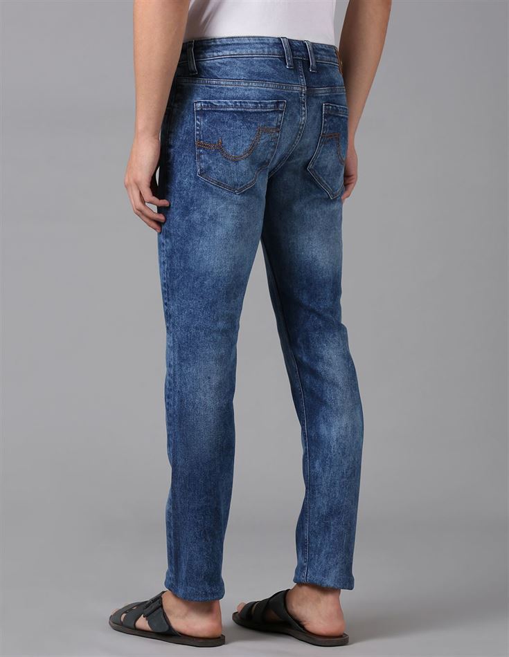 True Blue Men Casual Wear Solid Jean