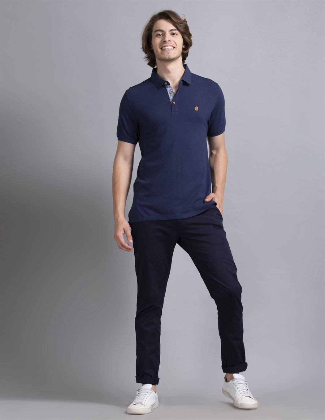 True Blue Men Casual Wear T-Shirt