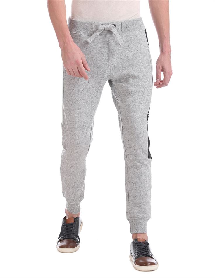 U.S. Polo Assn. Men Solid Casual Wear Track Pants, KNOCKOUT, Grey