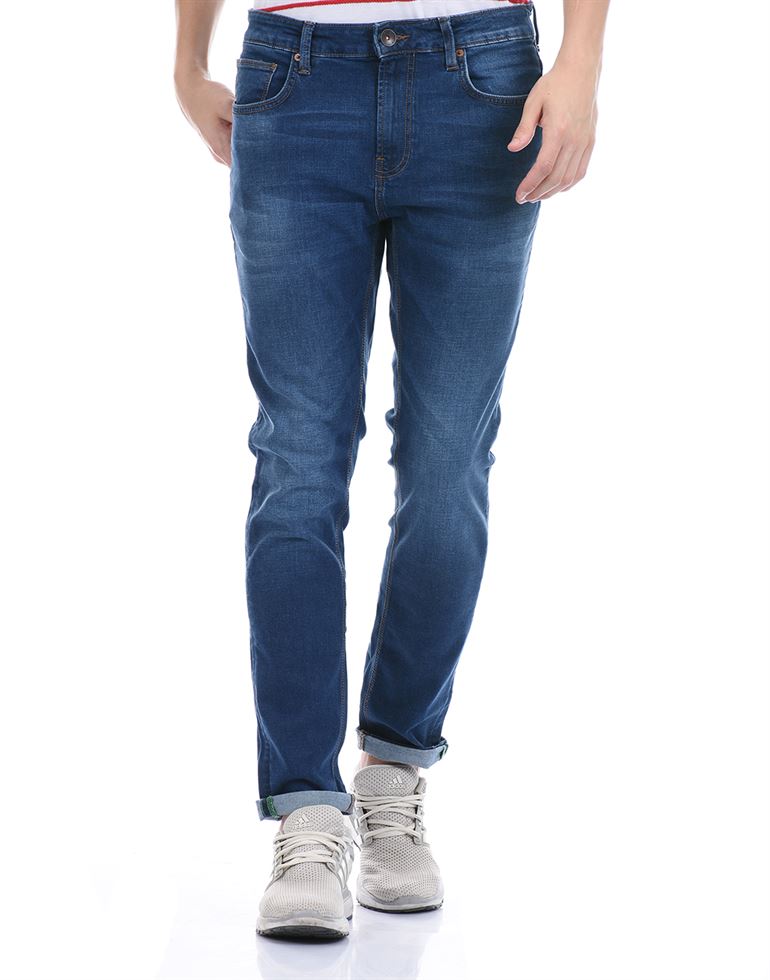 United Colors of Benetton Men Casual Wear Blue Jeans