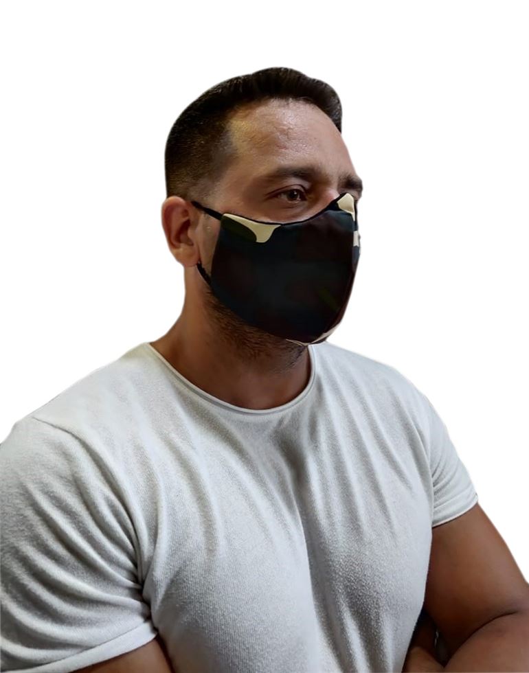 Vira Men's Hawk Style 2 Layered Reusable Face Mask