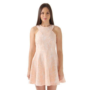 Ax Paris Women Party Peach A-Line Dress