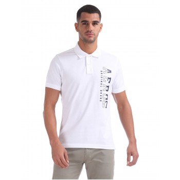 Aeropostale Men Casual Wear Graphic Print Polo T-Shirt