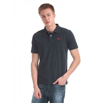 Aeropostale Men Casual Wear Self Design Polo T-Shirt