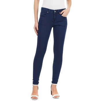Carrera Women Casual Wear Mid Rise Clean Look Navy Jeans