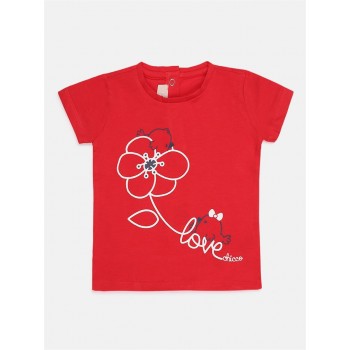 Chicco Girls Red Casual Wear T-Shirt