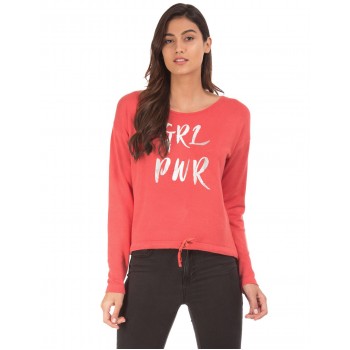 Flying Machine Women Casual Wear Printed Sweater