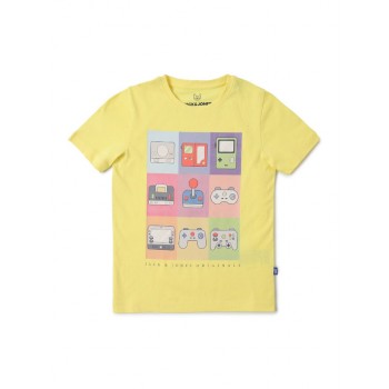 Jack & Jones Junior Yellow T-Shirt For Boys