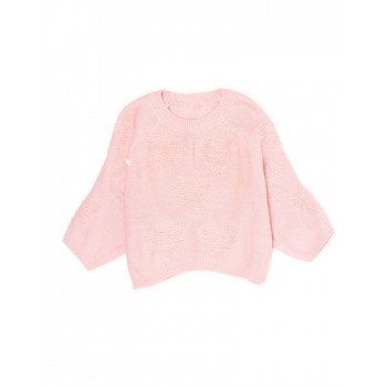 K.CO.89 Girls Casual Wear Pink Sweater