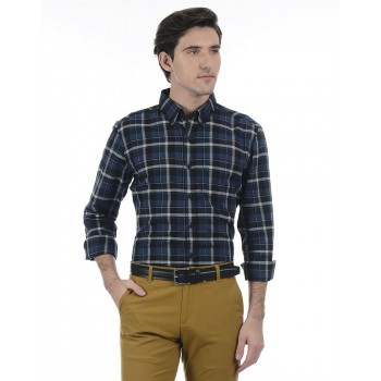 London Fog Men Casual Wear Checkered Shirt