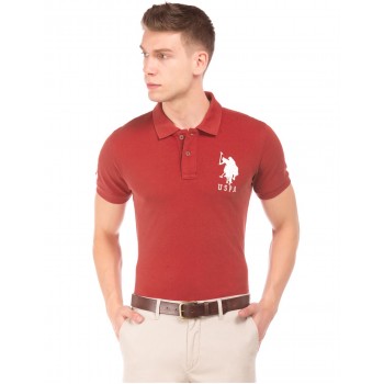 U.S. Polo Assn. Men Casual Wear Red T-Shirt