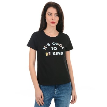 Pepe Jeans Women Casual Wear Black T-Shirt