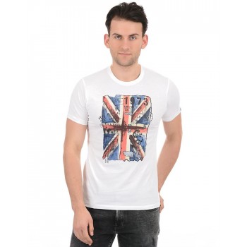 Pepe Jeans London Men Casual Wear White T-Shirt