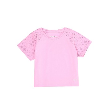 Pepe Jeans Girls Pink Solid T-Shirt