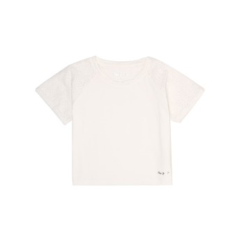 Pepe Jeans Girls White Solid T-Shirt