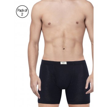 Pepe Jeans London Men Solid Navy Trunk Pack Of 2