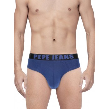 Pepe Jeans London Men Solid Blue Brife Pack Of 1