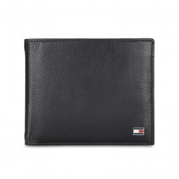Tommy Hilfiger Leather Men Black Fold Wallet