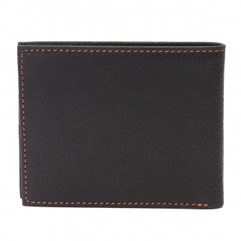 Tommy Hilfiger Leather Mens Solid Black Flynn Slimfold Wallet