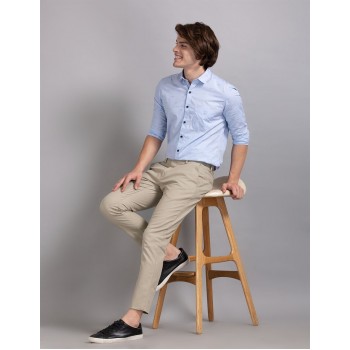 True Blue Men Casual Wear Trousers