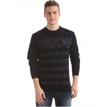 U.S. Polo Assn. Men Self Design Casual Wear Sweater