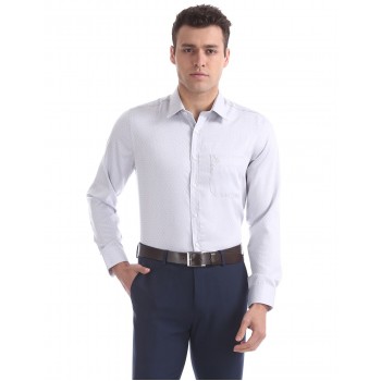 U.S. Polo Assn. Men Self Design Formal Wear Shirt
