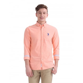 U.S. Polo Assn. Men Casual Wear Solid Shirt