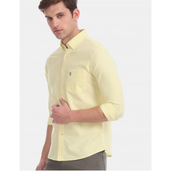 U.S.Polo Assn. Men Casual Wear Yellow Shirt