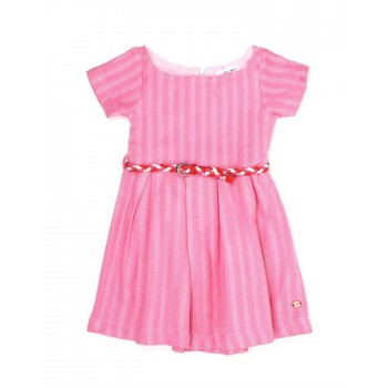 U.S. Polo Assn. Girls Pink Fit & Flare Dress