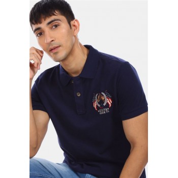 U.S.Polo Assn. Men Casual Wear Dark Blue T-Shirt