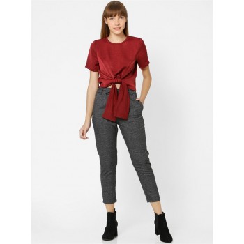 Only Women Casual Wear Dark Grey Trouser