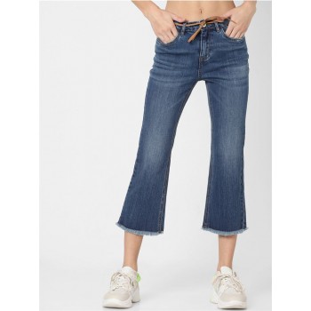 Only Women Casual Wear Blue Flared Jeans