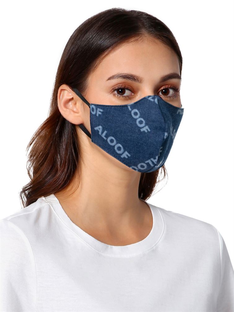ONLY Women Reusable 3 Layer Outdoor protective Denim Mask (Pack Of 2)